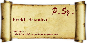Prokl Szandra névjegykártya